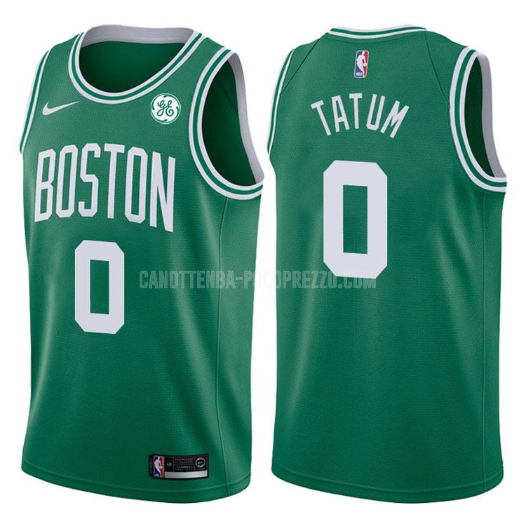 canotta boston celtics di jayson tatum 0 uomo verde icon 2017-18