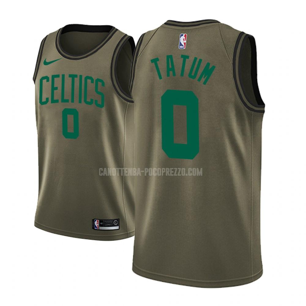 canotta boston celtics di jayson tatum 0 uomo verde militare edizione di moda
