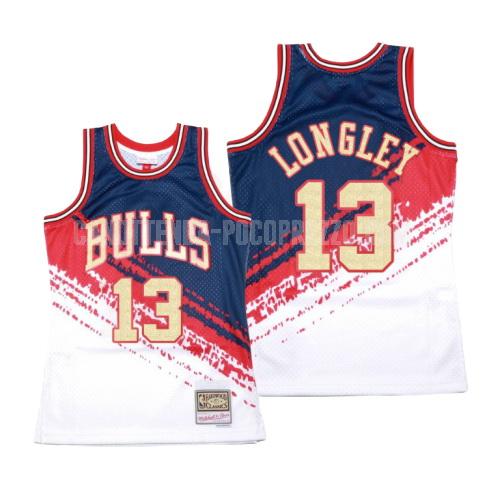 canotta chicago bulls di luc longley 13 uomo bianco hardwood classics 1997-98
