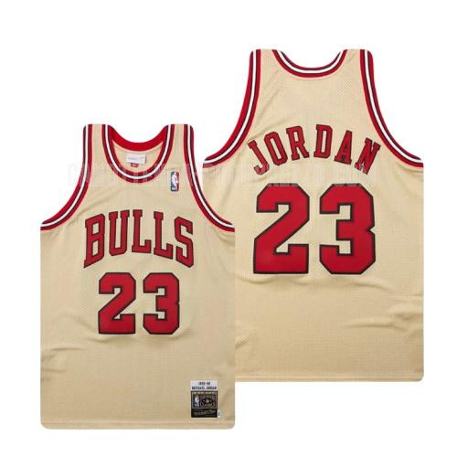 canotta chicago bulls di michael jordan 23 uomo color crema hardwood classics 1995-96