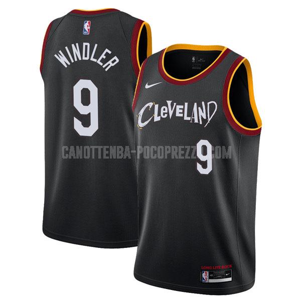 canotta cleveland cavaliers di dylan windler 9 uomo nero city edition 2020-21