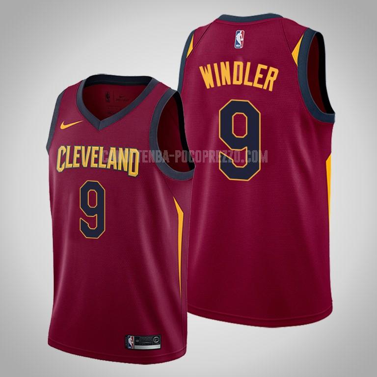 canotta cleveland cavaliers di dylan windler 9 uomo rosso icon