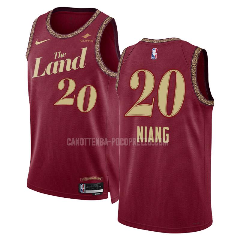 canotta cleveland cavaliers di georges niang 20 uomo nero city edition 2023-24