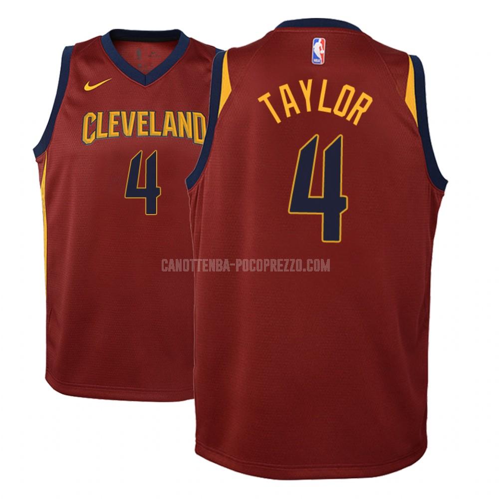 canotta cleveland cavaliers di isaiah taylor 4 bambini rosso icon