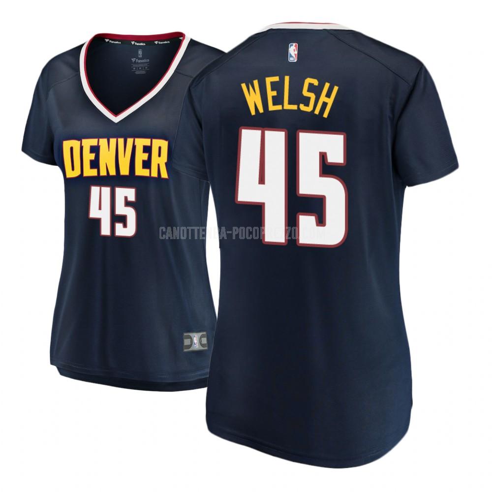 canotta denver nuggets di thomas welsh 45 donna blu navy icon 2018-19