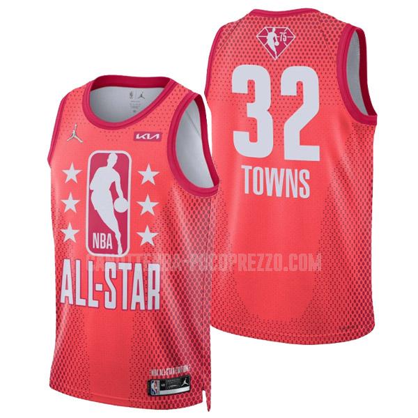canotta di karl anthony towns 32 uomo rosso nba all-star 2022