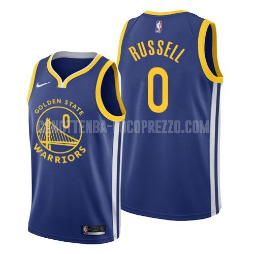 canotta golden state warriors di d'angelo russell 0 uomo blu icon 2019-20