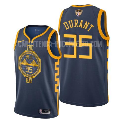 canotta golden state warriors di kevin durant 35 uomo blu navy city edition 2019