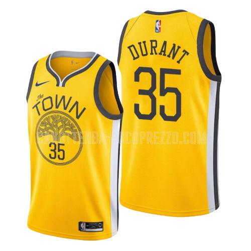 canotta golden state warriors di kevin durant 35 uomo giallo earned edition