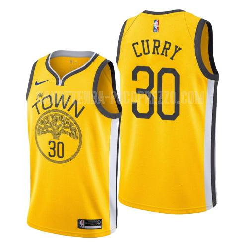 canotta golden state warriors di stephen curry 30 uomo giallo earned edition