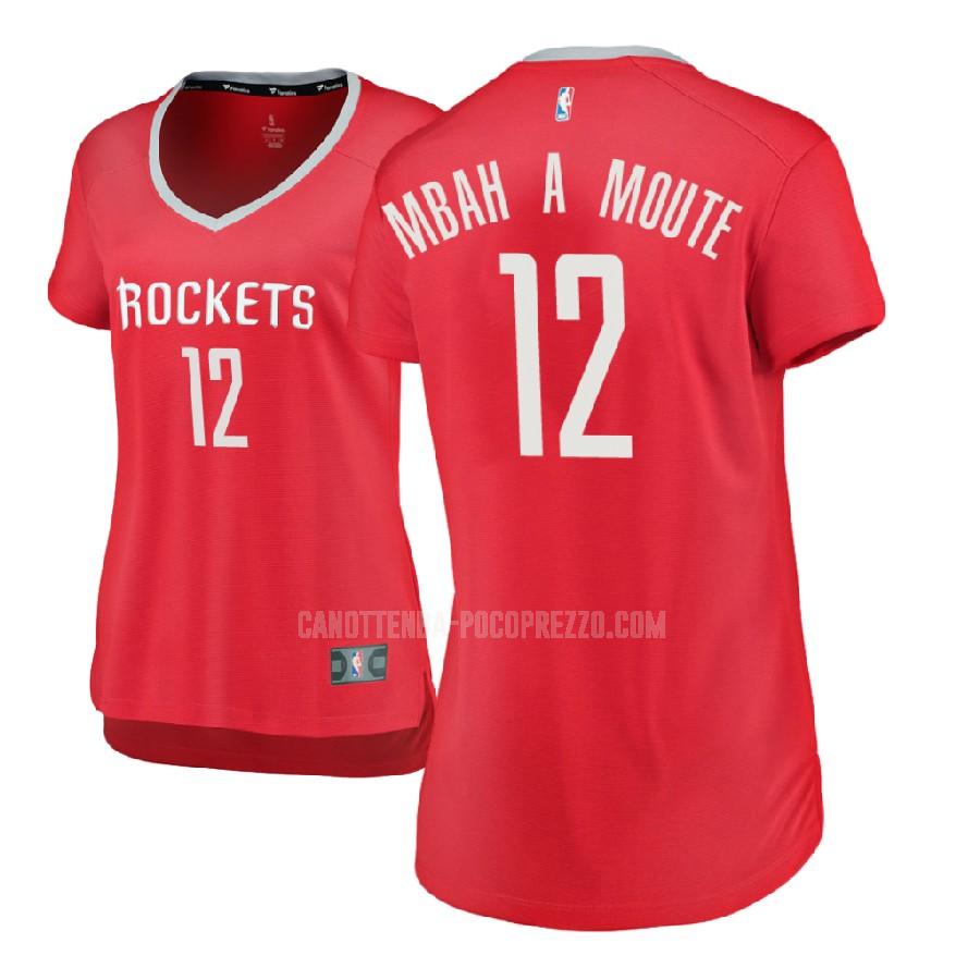 canotta houston rockets di luc mbah a moute 12 donna rosso icon 2017-18