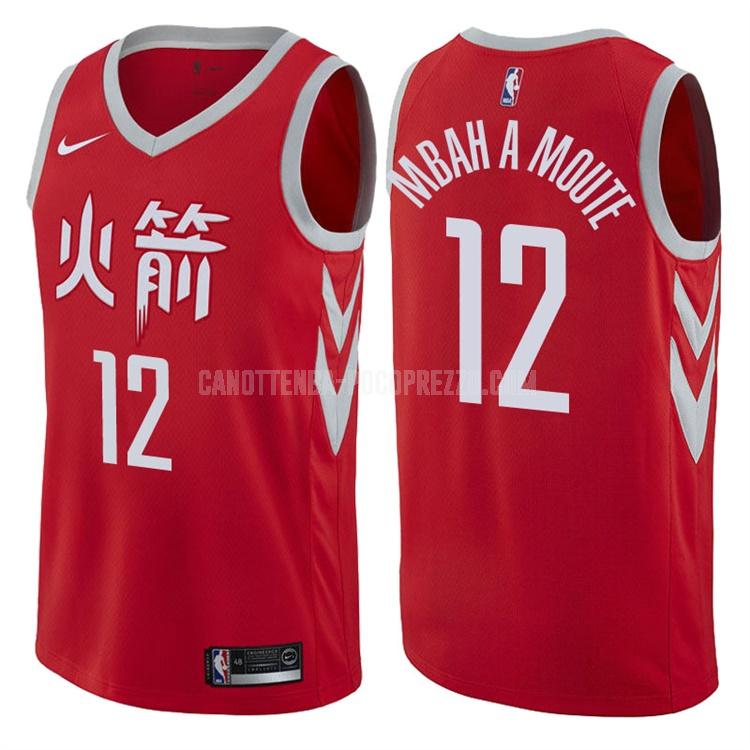 canotta houston rockets di luc mbah a moute 12 uomo rosso city edition