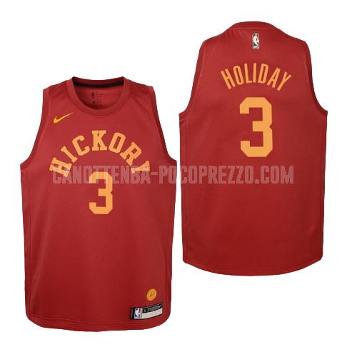 canotta indiana pacers di aaron holiday 3 bambini rosso hardwood classics 2018-19