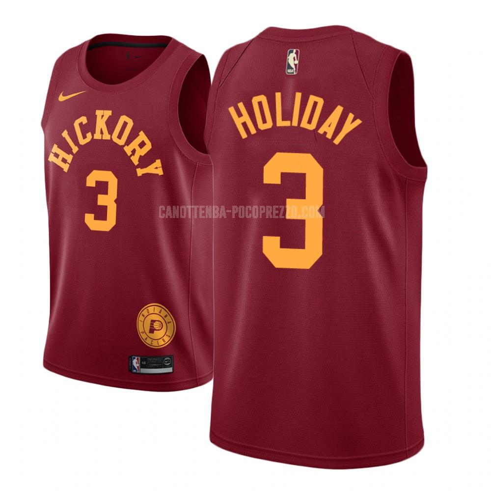canotta indiana pacers di aaron holiday 3 uomo rosso hardwood classic