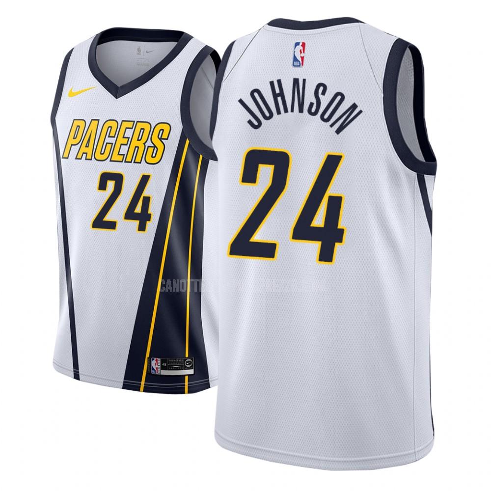 canotta indiana pacers di alize johnson 24 uomo bianco earned edition