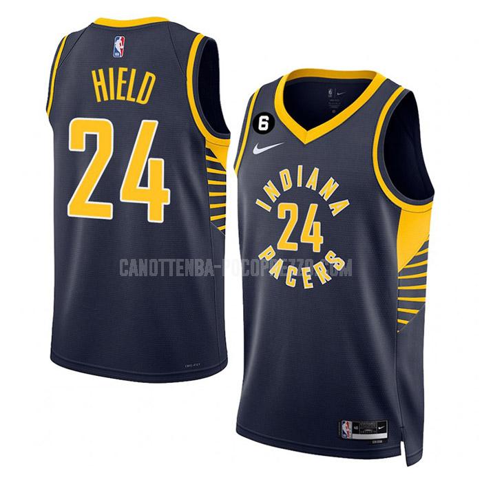 canotta indiana pacers di buddy hield 24 uomo blu navy icon edition 2022-23