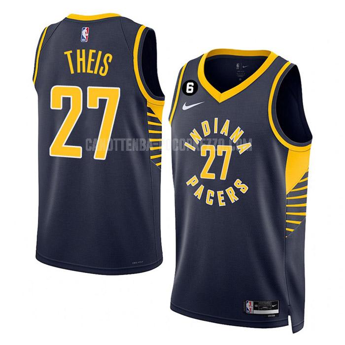 canotta indiana pacers di daniel theis 27 uomo blu navy icon edition 2022-23