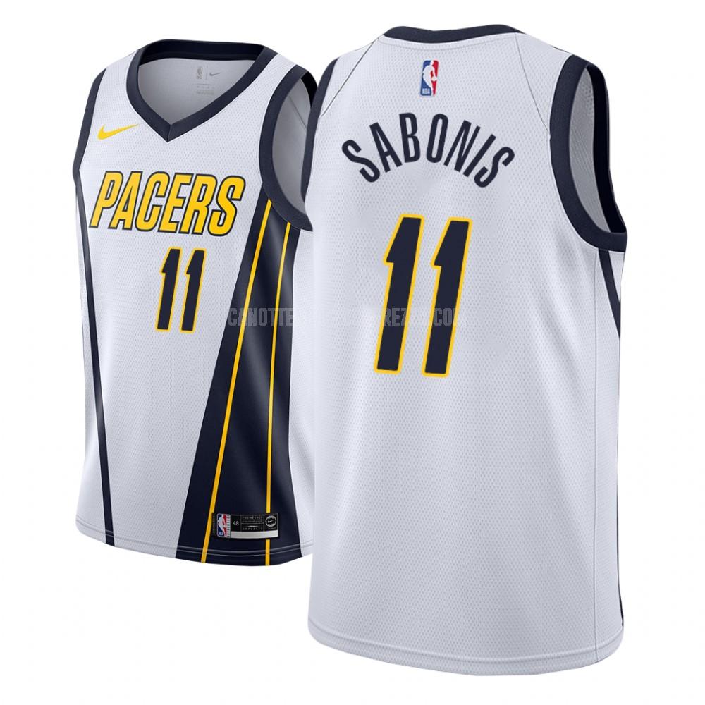 canotta indiana pacers di domantas sabonis 11 uomo bianco earned edition