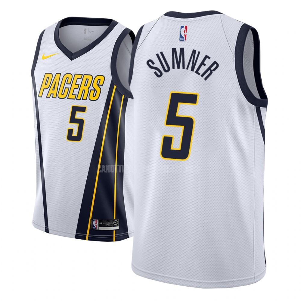 canotta indiana pacers di edmond sumner 5 uomo bianco earned edition