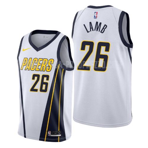 canotta indiana pacers di jeremy lamb 26 uomo bianco earned edition