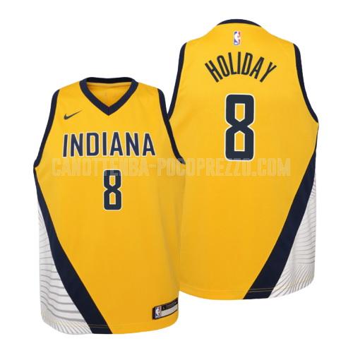 canotta indiana pacers di justin holiday 8 bambini giallo statement