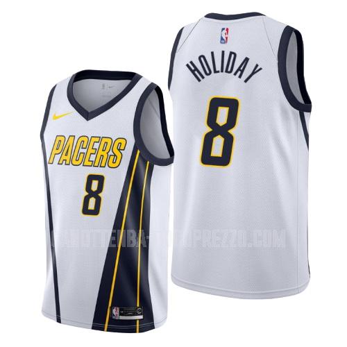 canotta indiana pacers di justin holiday 8 uomo bianco earned edition