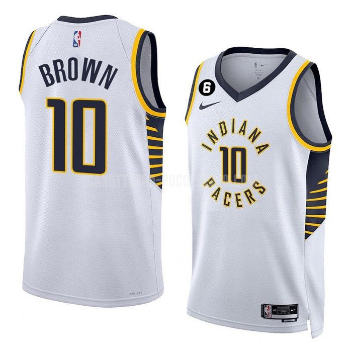 canotta indiana pacers di kendall brown 10 uomo bianco association edition 2022-23