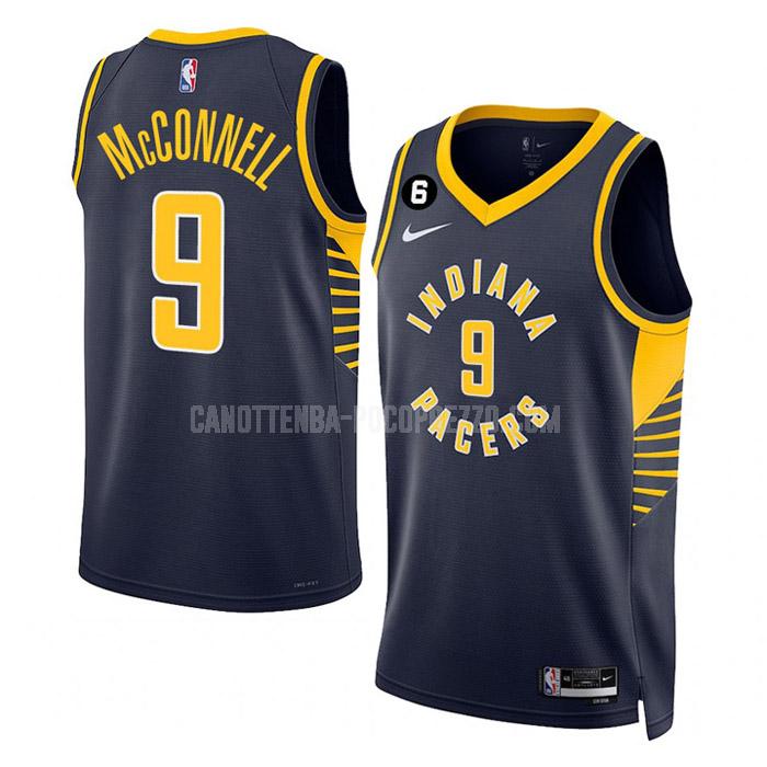 canotta indiana pacers di t.j. mcconnell 9 uomo blu navy icon edition 2022-23