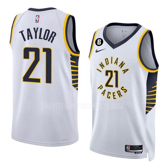 canotta indiana pacers di terry taylor 21 uomo bianco association edition 2022-23