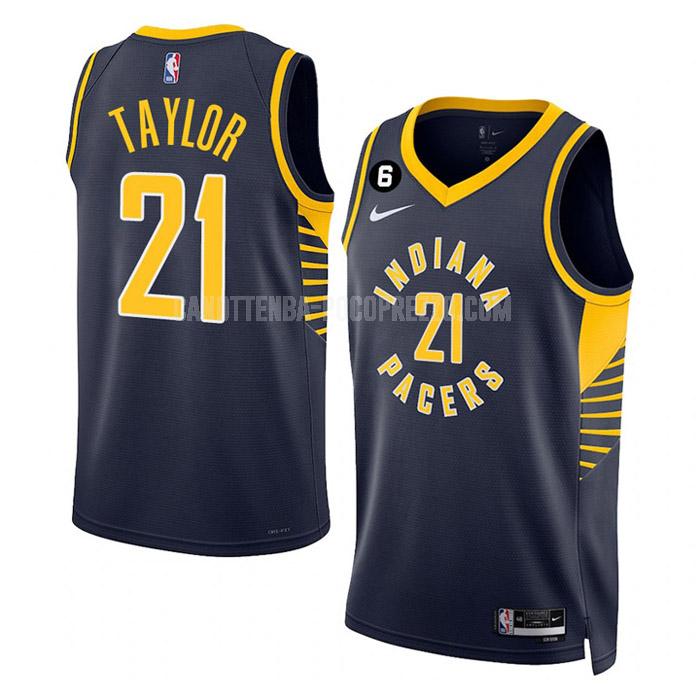 canotta indiana pacers di terry taylor 21 uomo blu navy icon edition 2022-23