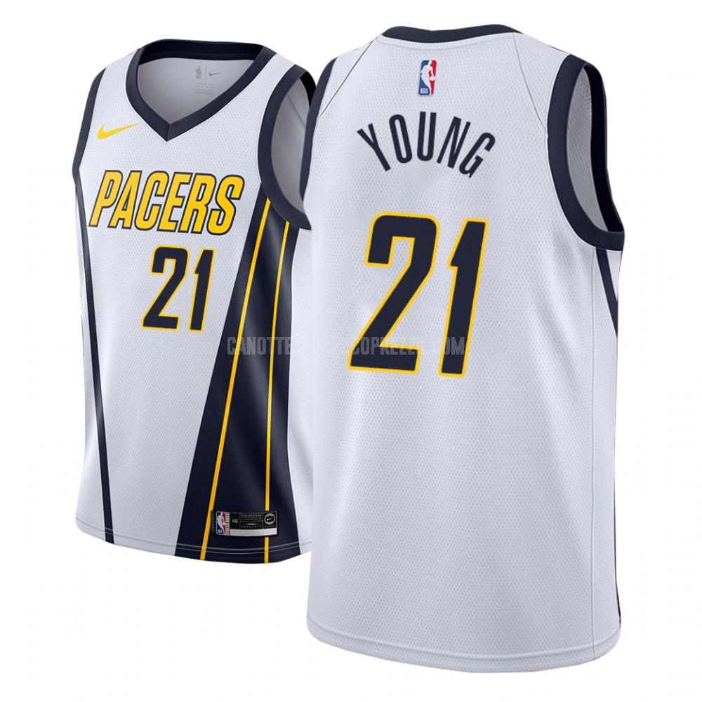 canotta indiana pacers di thaddeus young 21 uomo bianco earned edition