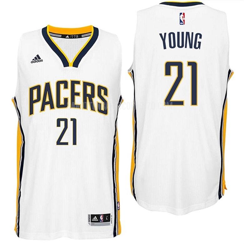 canotta indiana pacers di thaddeus young 21 uomo bianco home