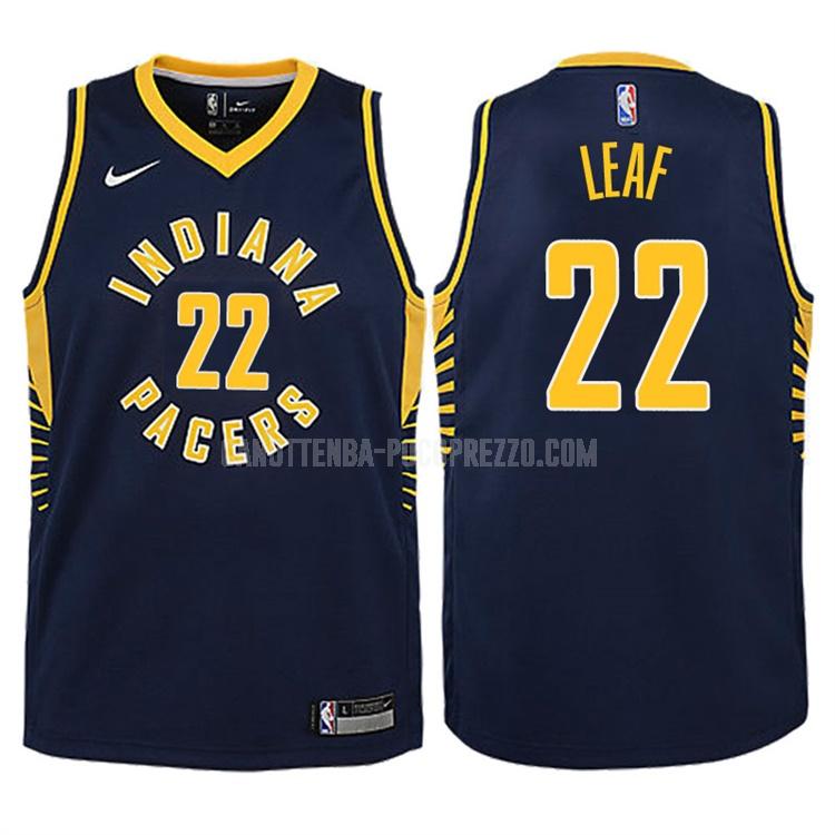 canotta indiana pacers di tj leaf 22 bambini blu navy icon 2017-18