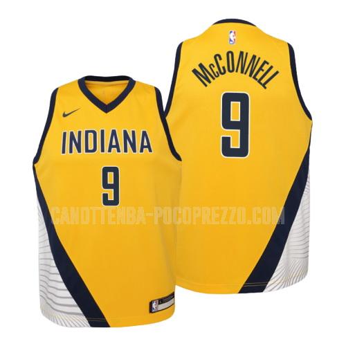 canotta indiana pacers di tj mcconnell 9 bambini giallo statement