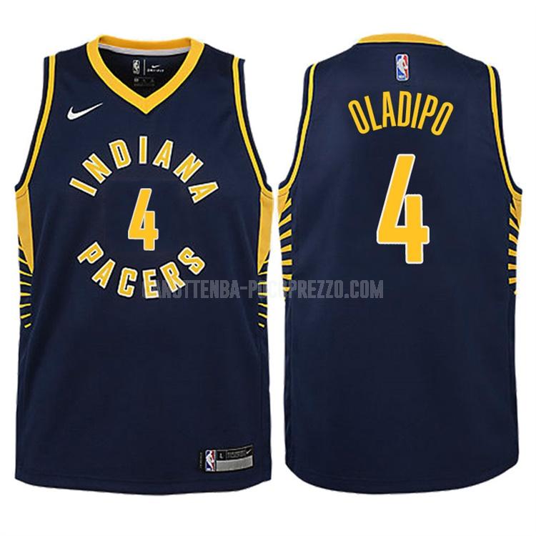 canotta indiana pacers di victor oladipo 4 bambini blu navy icon 2017-18