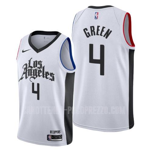 canotta los angeles clippers di jamychal green 4 uomo bianco city edition 2019-20