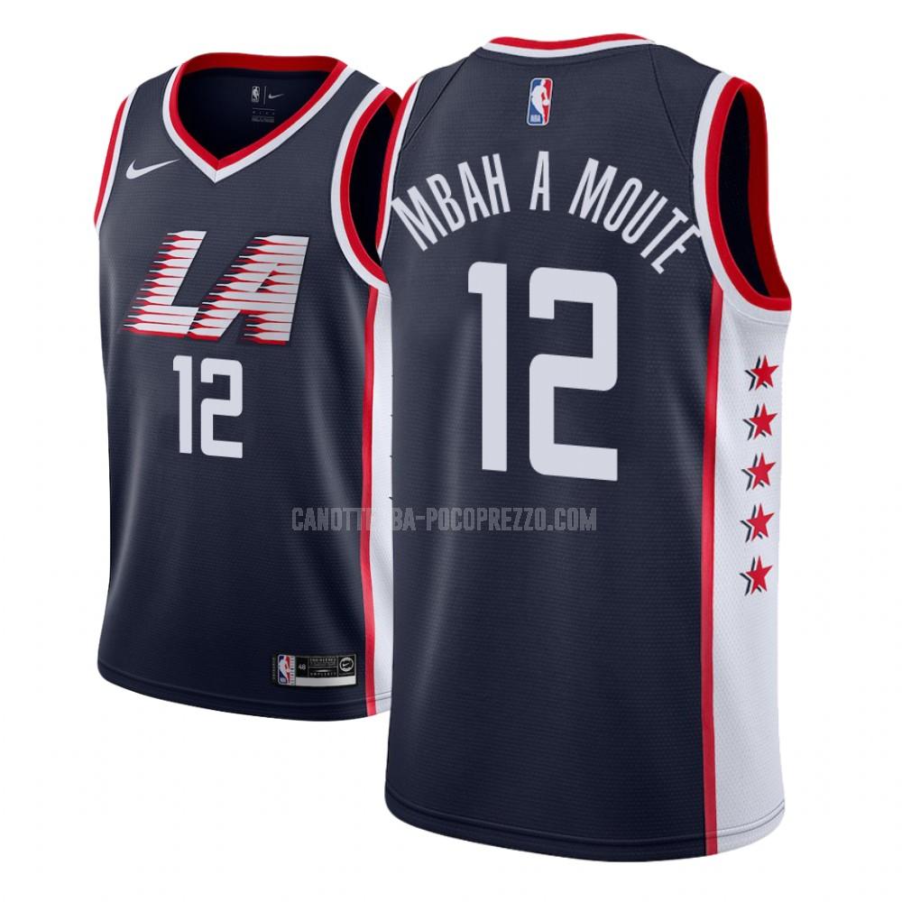 canotta los angeles clippers di luc mbah a moute 12 bambini blu navy city edition