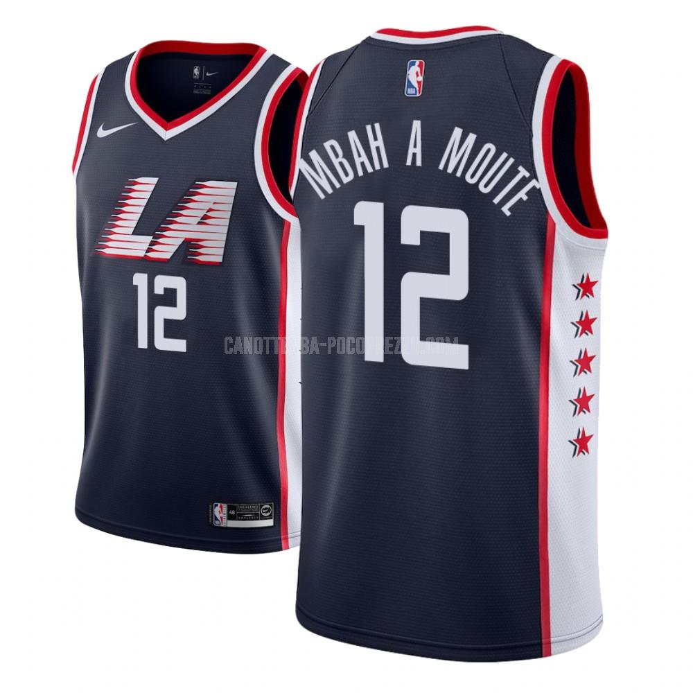 canotta los angeles clippers di luc mbah a moute 12 uomo blu navy city edition