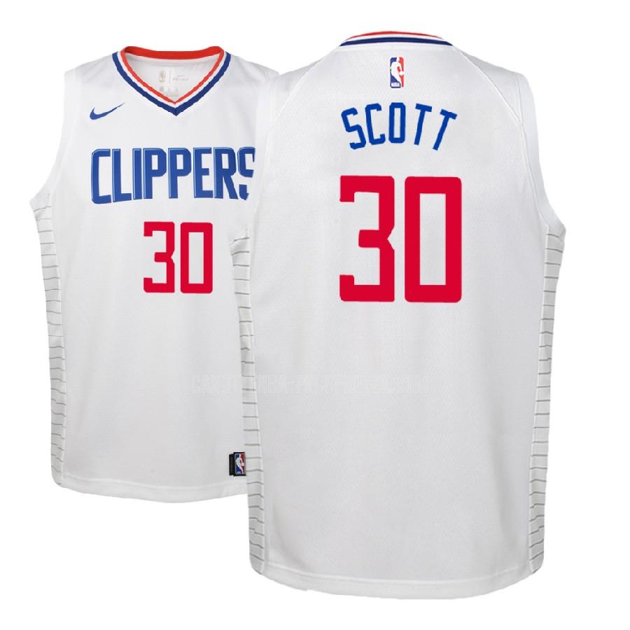 canotta los angeles clippers di mike scott 30 bambini bianco association 2018-19