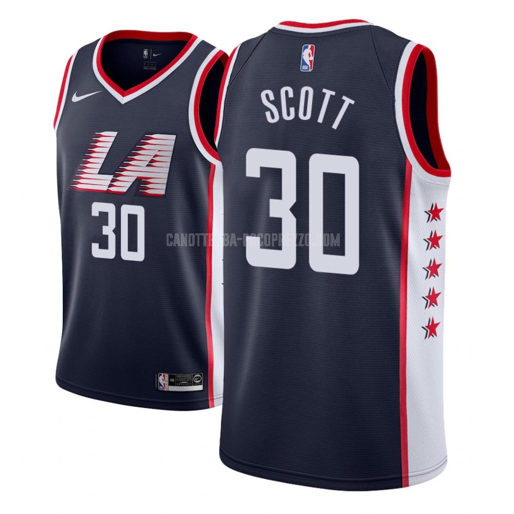 canotta los angeles clippers di mike scott 30 uomo blu navy city edition
