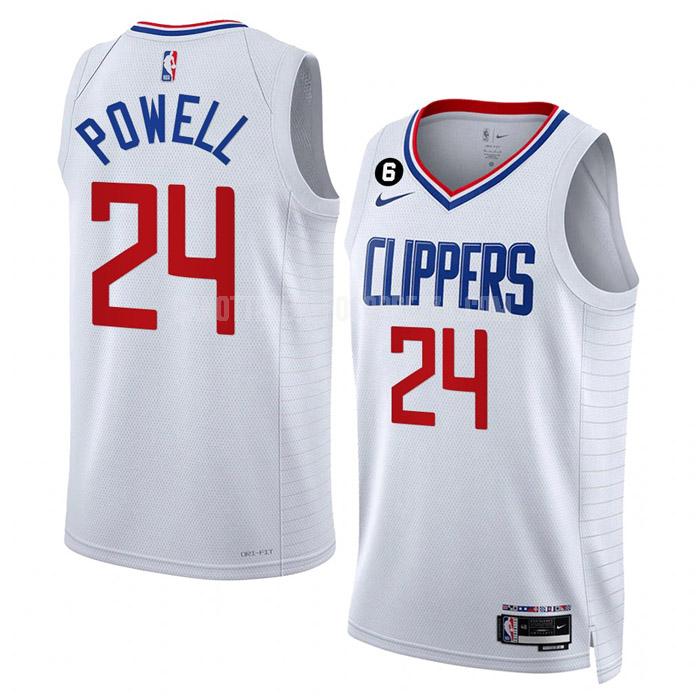 canotta los angeles clippers di norman powell 24 uomo bianco association edition 2022-23