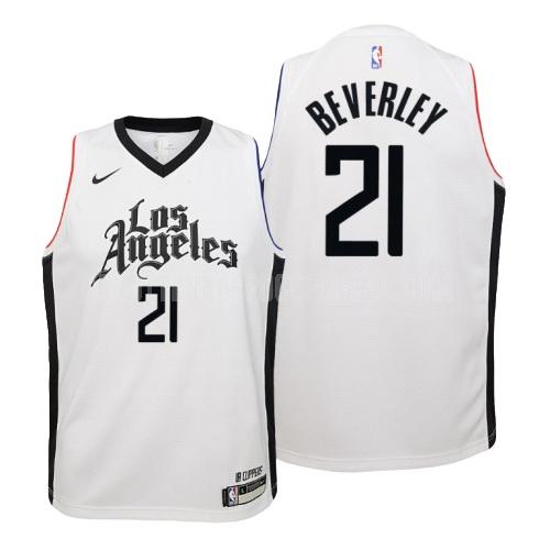 canotta los angeles clippers di patrick beverley 21 bambini bianco city edition
