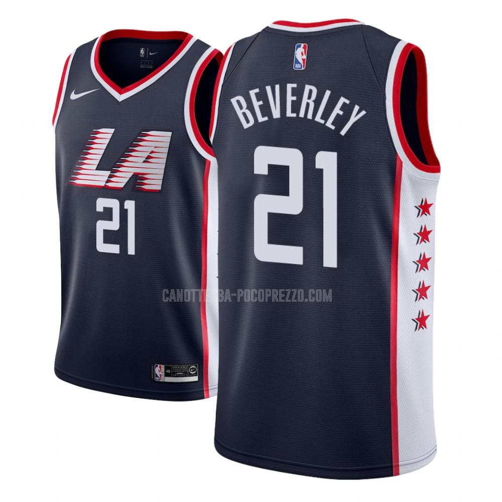 canotta los angeles clippers di patrick beverley 21 uomo blu navy city edition