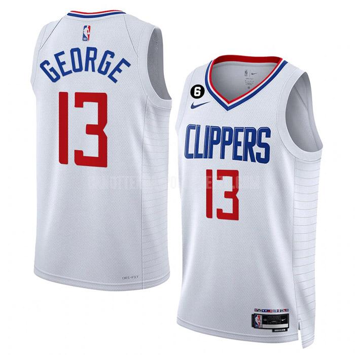 canotta los angeles clippers di paul george 13 uomo bianco association edition 2022-23
