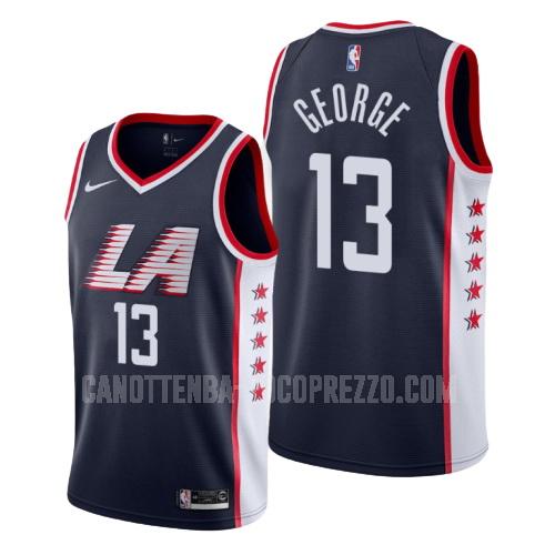 canotta los angeles clippers di paul george 13 uomo blu navy city edition