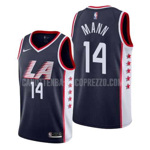 canotta los angeles clippers di terance mann 14 uomo blu navy city edition