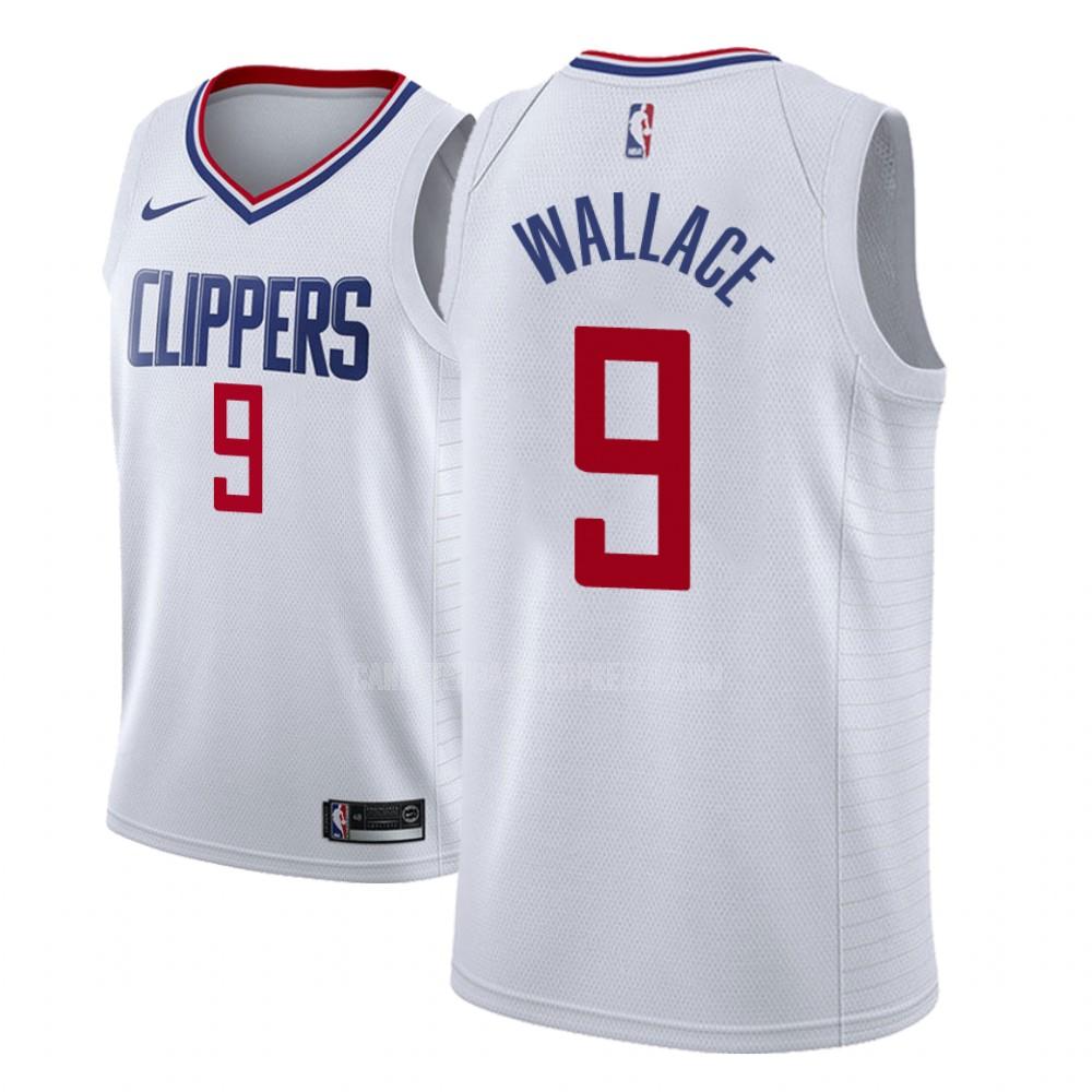 canotta los angeles clippers di tyrone wallace 9 uomo bianco association