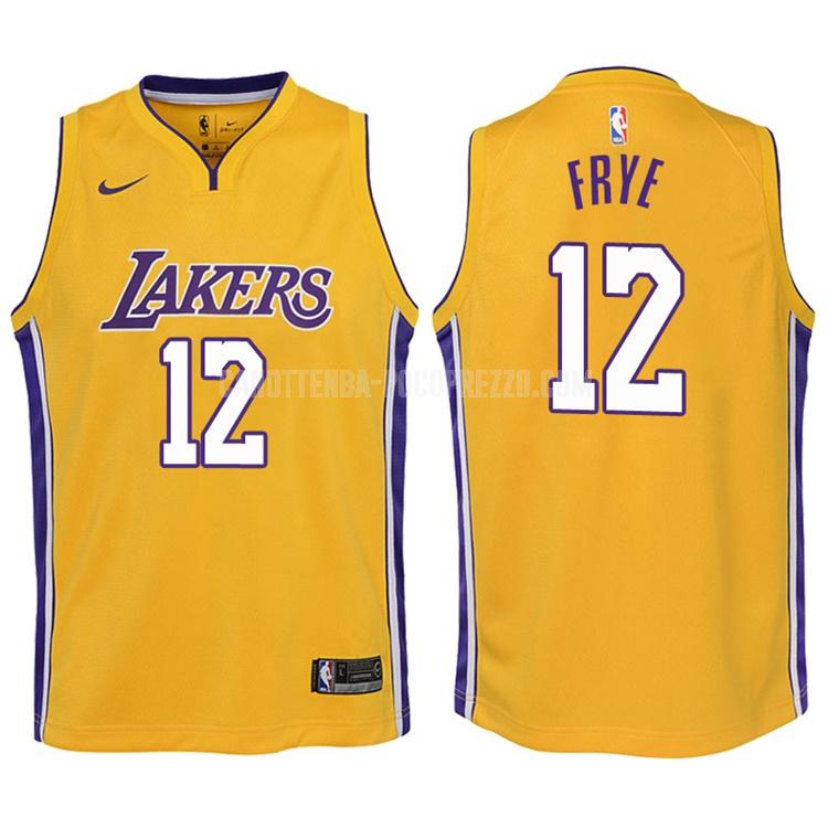 canotta los angeles lakers di channing frye 12 bambini giallo icon 2017-18
