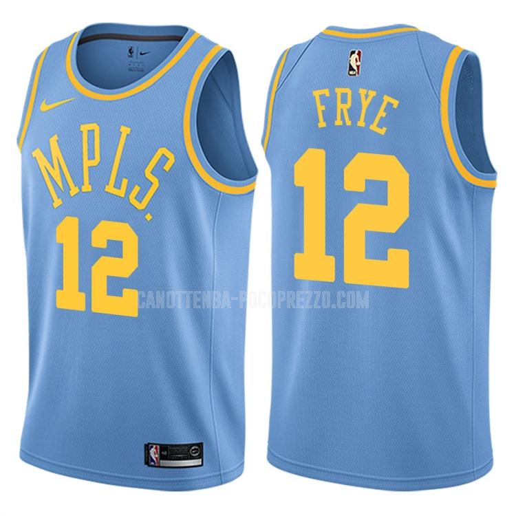 canotta los angeles lakers di channing frye 12 uomo blu classico edition