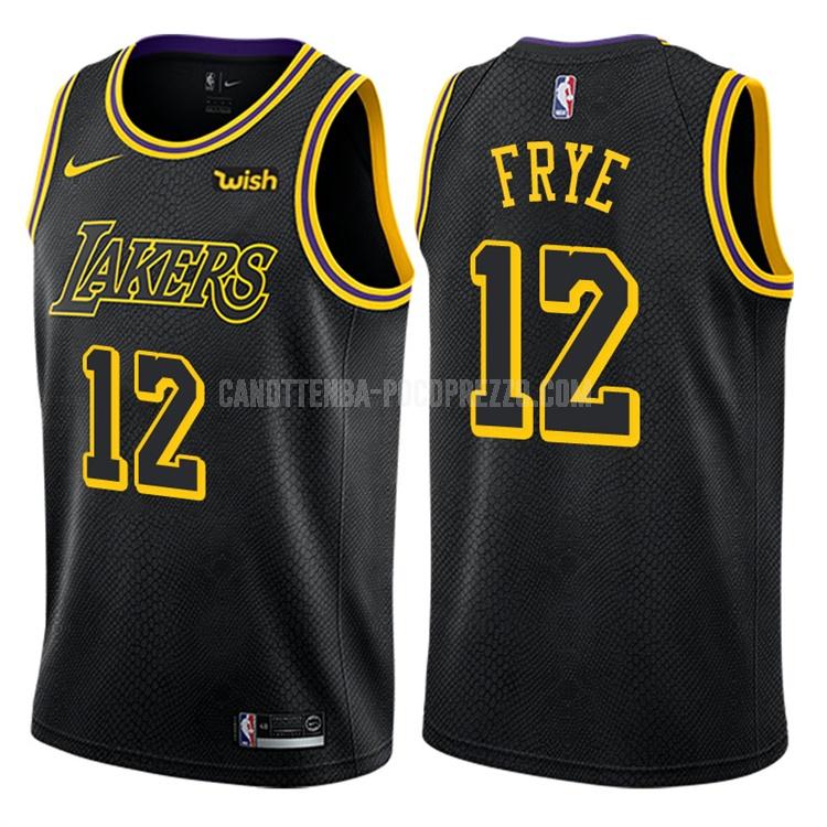 canotta los angeles lakers di channing frye 12 uomo nero city edition